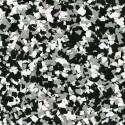 Black - white - light grey mixed colorflakes